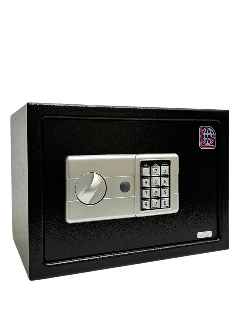 LOTFY GROUP LG Safebox Code- 25LGK- 25*35*25CM- Black Colour- Home Office Safe Box- Electronic Lock- Key Lock - Image 1