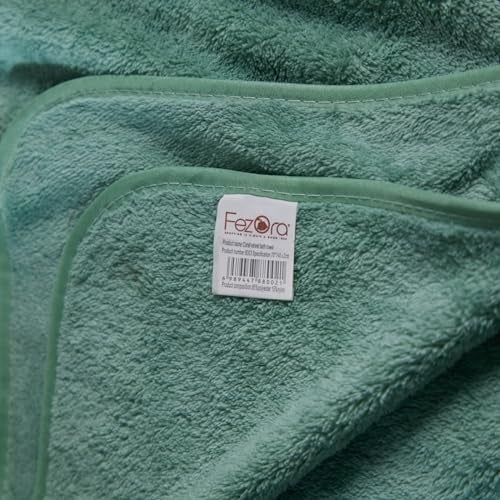 Fezora® Microfiber Bath Towels | (70x140) Extra Soft Plush & Quick Dry High Absorbency with Large Size Towels Ideal for Bathing (Pack of 1, Ferozi) - Image 5