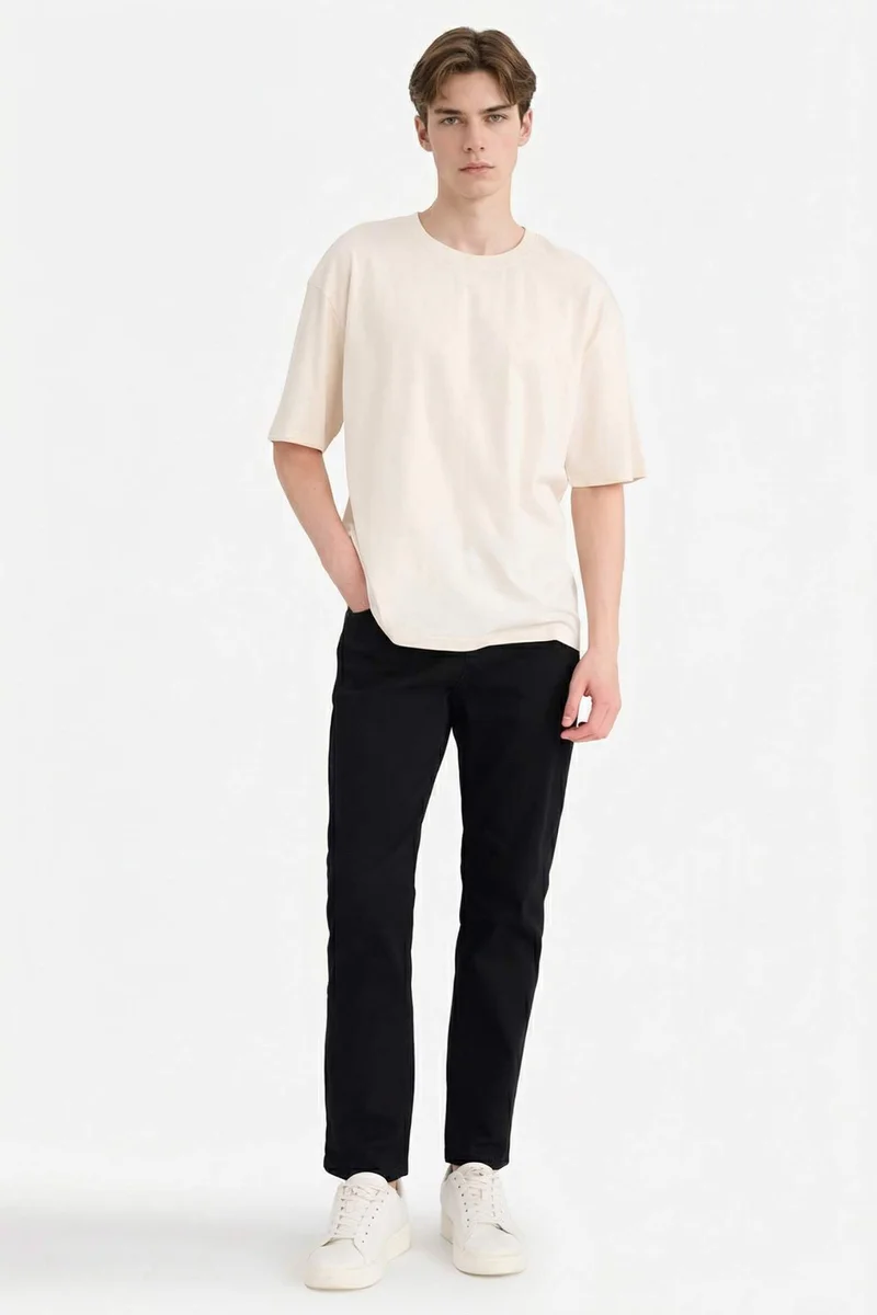 DeFacto Boxy Fit Crew Neck Short Sleeve T-Shirt