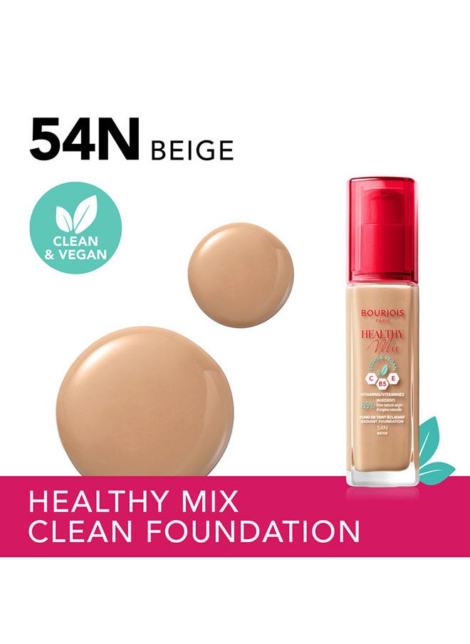 BOURJOIS PARIS Healthy Mix Clean Foundation - 54N - Beige, 30ml  - Image 2
