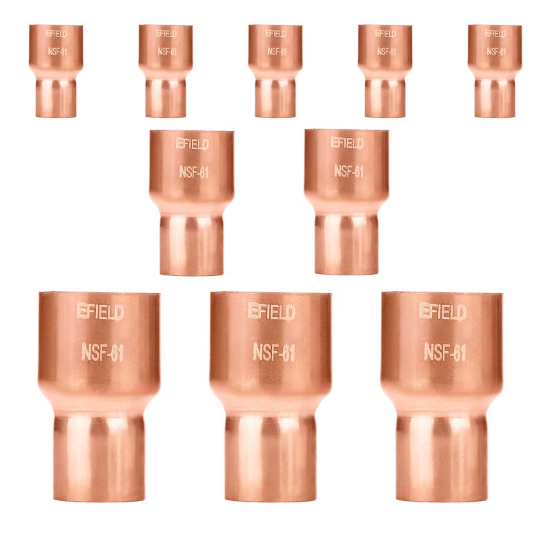 EFIELD 10Pack EFIELD 34 FTG x 12 Copper Reducing Coupler Copper Fittings 34 X 12COPPER099 - Image 2