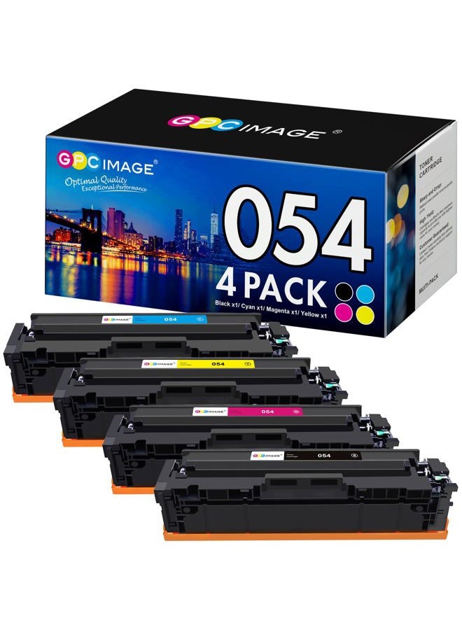 GPC Image Compatible Toner Cartridge Replacement for Canon 054 CRG-054 054H to use with Color ImageClass MF644Cdw LBP622Cdw MF642Cdw MF640C LBP620 Toner Printer (1 Black, 1 Cyan, 1 Magenta, 1 Yellow) - Image 1