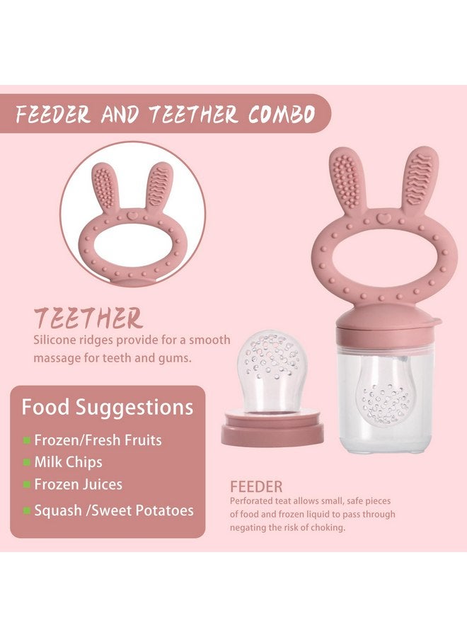 WAJIAYON Baby Breastmilk Popsicle Molds & Baby Fruit Feeder (4 Pack), Baby Food Freezer Tray Storage Containers, Silicone Teething Pacifier Feeder and Teether for Babies,Baby Feeder（Pink&Purple） - Image 3