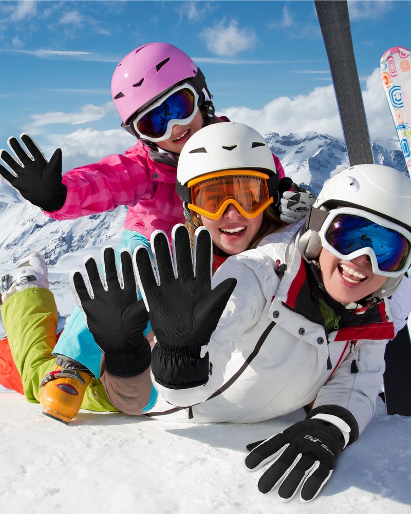 TOBEHIGHER Winter Ski Gloves - 5 Finger Waterproof Winter Snowboarding Gloves Touchscreen for Men - Image 4