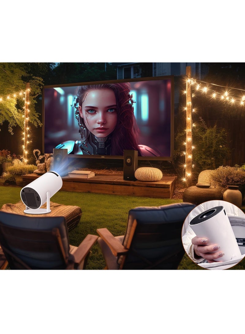 Smart Android WiFi Portable Mini Projector HY300 Auto Keystone Correction Portable Projector Projector 130 Inch Screen 180 Degree Flip Home Video Projector  - Image 4