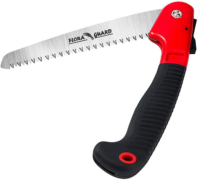 FLORA GUARD 7.7-Inch Folding Saw, Pruning Hand Saw with Triple-Cut Razor Teeth for Wood Cutting, Tree Trimming, and Camping - Image 1