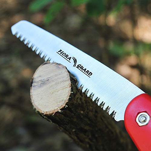 FLORA GUARD 7.7-Inch Folding Saw, Pruning Hand Saw with Triple-Cut Razor Teeth for Wood Cutting, Tree Trimming, and Camping - Image 2