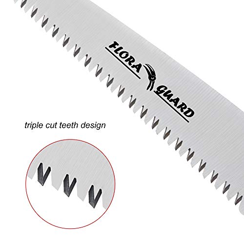 FLORA GUARD 7.7-Inch Folding Saw, Pruning Hand Saw with Triple-Cut Razor Teeth for Wood Cutting, Tree Trimming, and Camping - Image 4