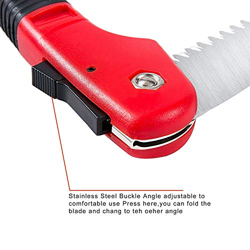 FLORA GUARD 7.7-Inch Folding Saw, Pruning Hand Saw with Triple-Cut Razor Teeth for Wood Cutting, Tree Trimming, and Camping - Image 5