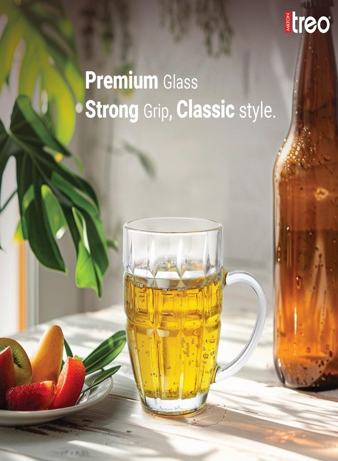 Treo by Milton Windsor Beer Mug Glasses for Beer, Juice, Mocktail | Scratch Resistant & Easy to Clean | Dishwasher Safe Mug | Transparent | Set of 2, 400 ml Each - Image 5