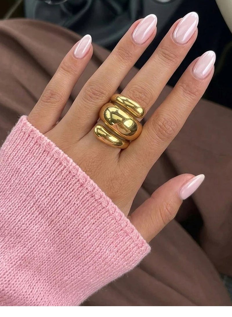 Urban Jewel Statement Layered Ring (Stainless Steel) - Image 1