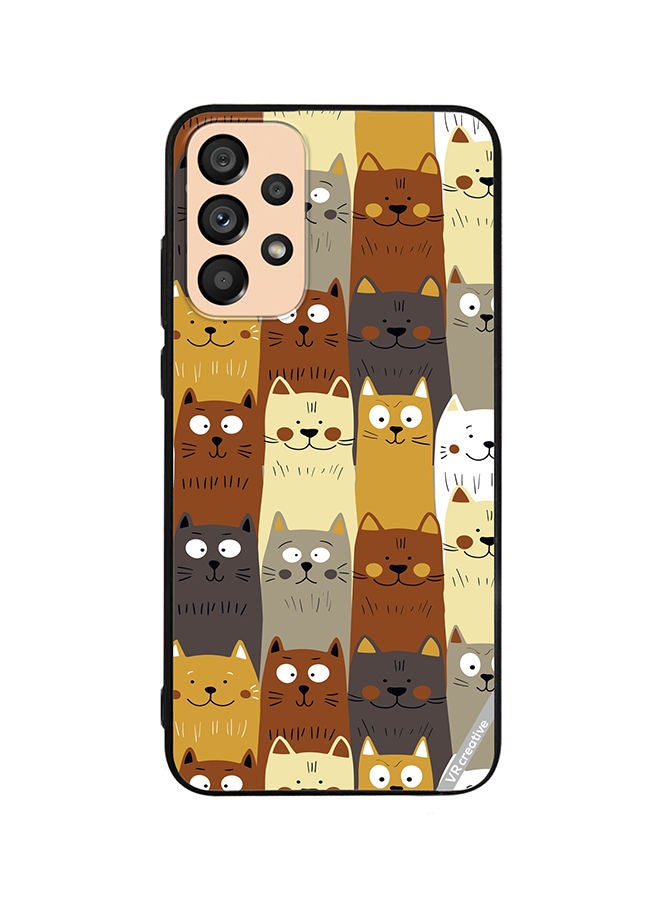 VR CREATIVE Protective Case Cover For Samsung Galaxy A53 5G Different Scandy Cats On Color Design Multicolour - Image 1