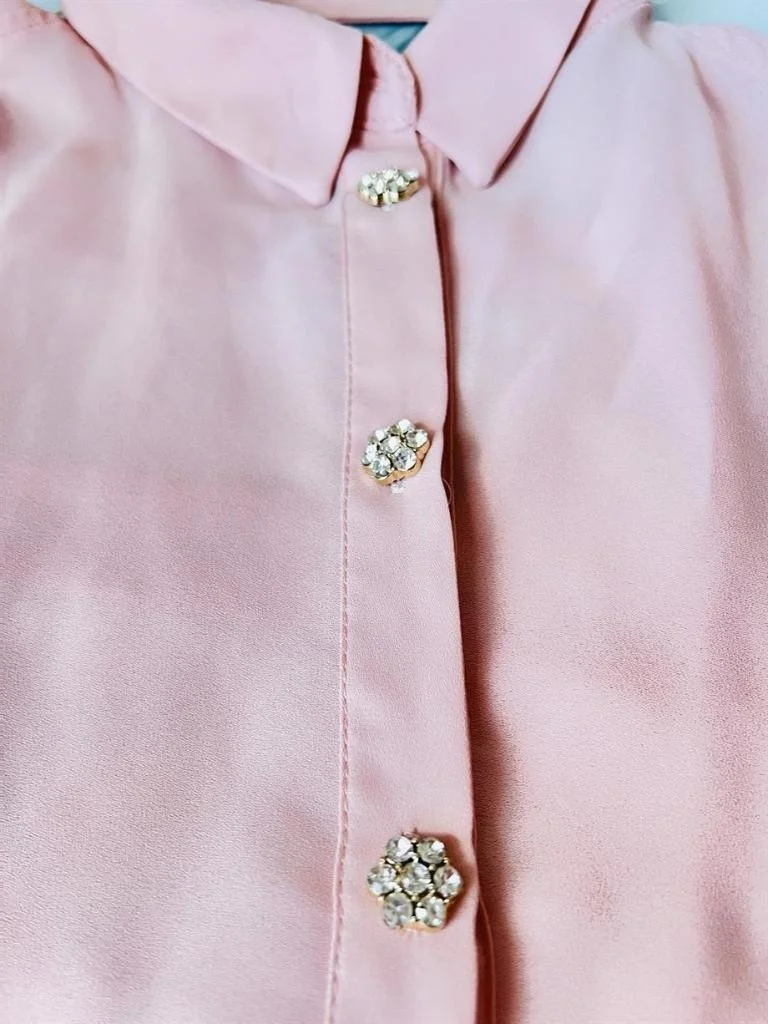 ريتنيس Papatya Set of 4 Gold Metal with Stone Button 1.4 cm