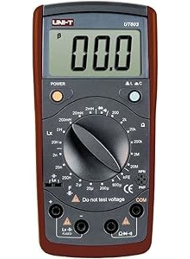 UNI-T 7720061 UT603 UT600 Series Inductance Capacitance Meter, 9 V, Red/Grey