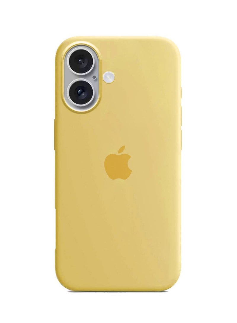 Wtech Apple iPhone 16 2024 Premium Soft Liquid Silicone Case Cover - Canary Yellow