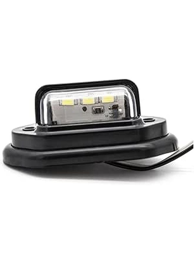 10 Pcs 10 30V 3 LED Truck Trailer Side Marker Lights Kit For License Plate Night Visibility - Image 1