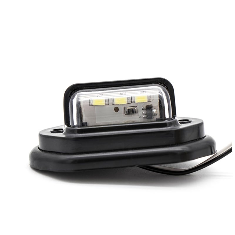 10 Pcs 10 30V 3 LED Truck Trailer Side Marker Lights Kit For License Plate Night Visibility - Image 2