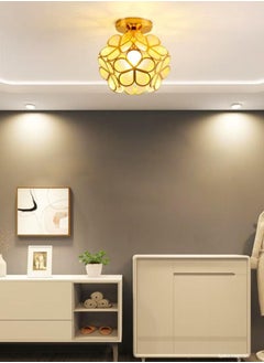 XiuWoo Unique Design LED Petal Decoration Light Flower Shape Ceiling Lamp without Light Bulb, Gold  - Image 3