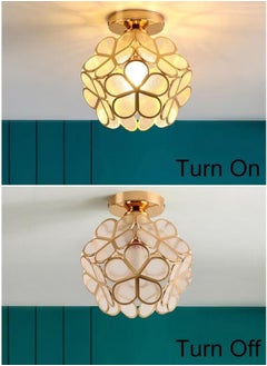 XiuWoo Unique Design LED Petal Decoration Light Flower Shape Ceiling Lamp without Light Bulb, Gold  - Image 4