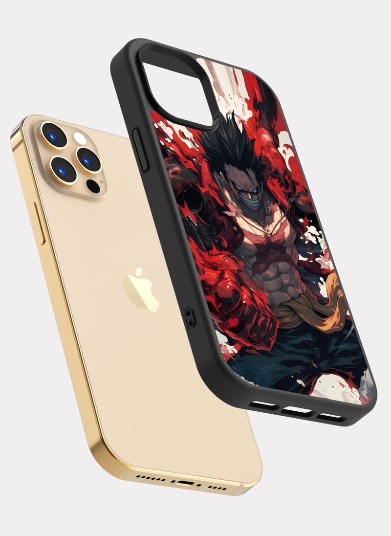 بكسلات كفر ايفون 12 برو ون بيس مونكي دي لوفي احمر