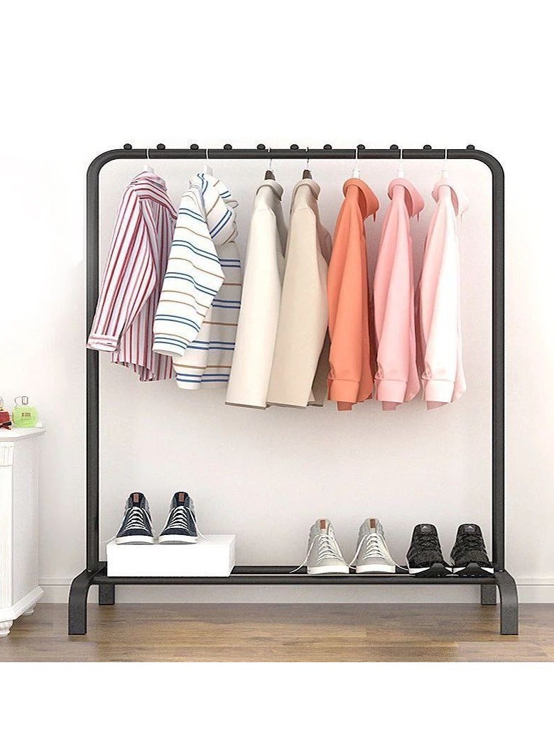 French clothes stand and organizer, single, metal, Forfarji, single vertical stand and 1 metal shelf, clothes organizer and holder for bags and shoes, holds up to 20 kg, various colors  - Image 2