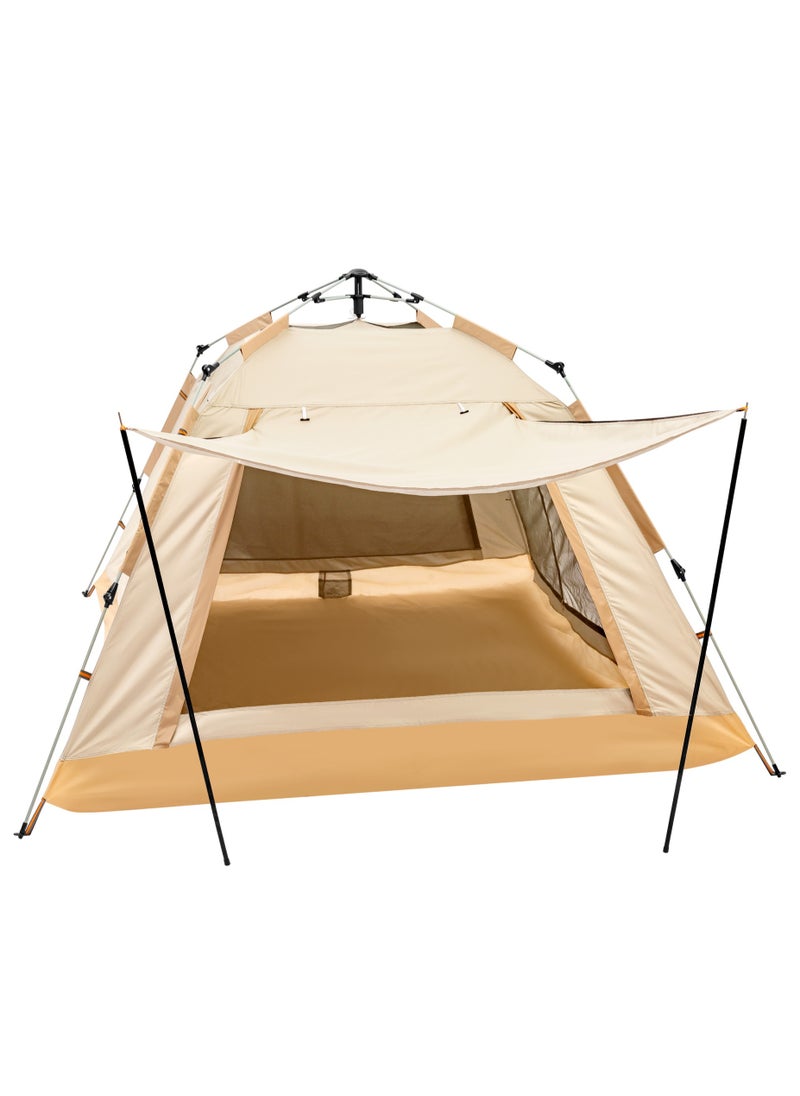 Eatronix - Easy Setup Pop Up Camping Tent-Double Layered D210 Polyester with Anti-UV Coating, Dust and Wind Proof, 240L x 240W x 155H cm, 4.5kg, Water-Proof, Automatic - Image 1