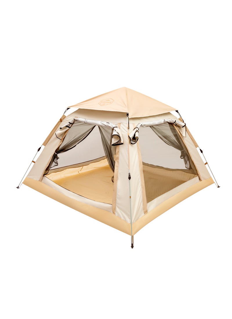 Eatronix - Easy Setup Pop Up Camping Tent-Double Layered D210 Polyester with Anti-UV Coating, Dust and Wind Proof, 240L x 240W x 155H cm, 4.5kg, Water-Proof, Automatic - Image 1