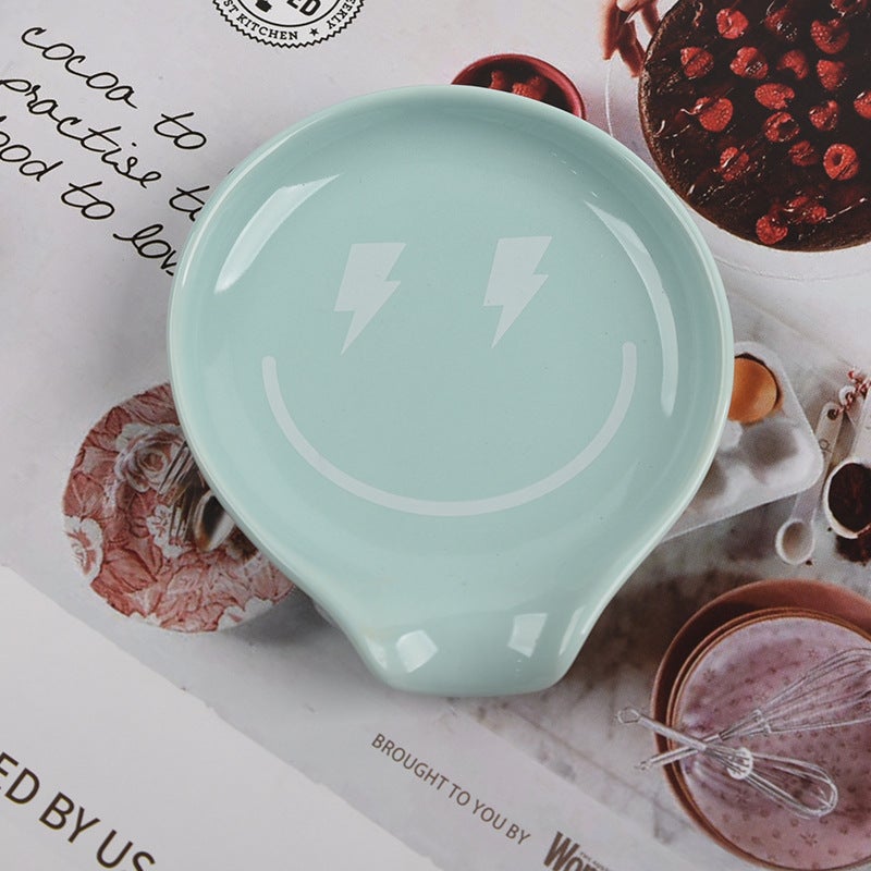 Ceramic Coffee Spoon Spoon Holder Decals Spray Glaze Printing Ceramic Spoon Holder Spoon Holder White Spoon Holder - Image 1
