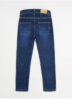 Web Denim Web Denim Cotton Regular fit Washed Comfortable Light Blue Mid Rise Jeans For Boys  - Image 2