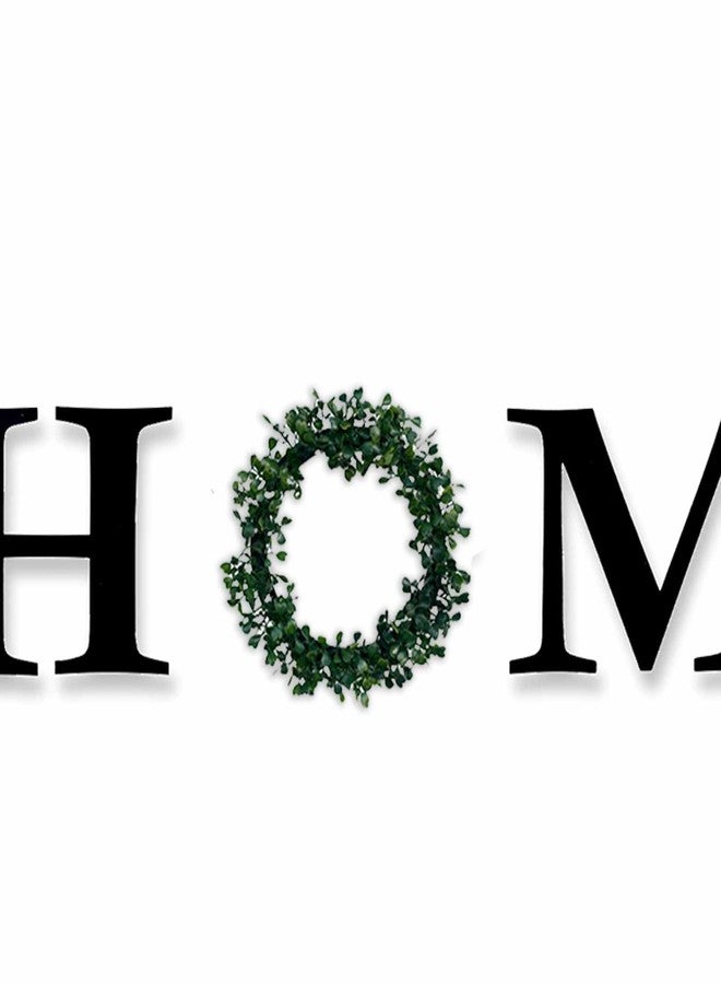 Chalk My Theme HOME Letters With Wreath Wooden Sign Wall Art Home Decoration - Image 4