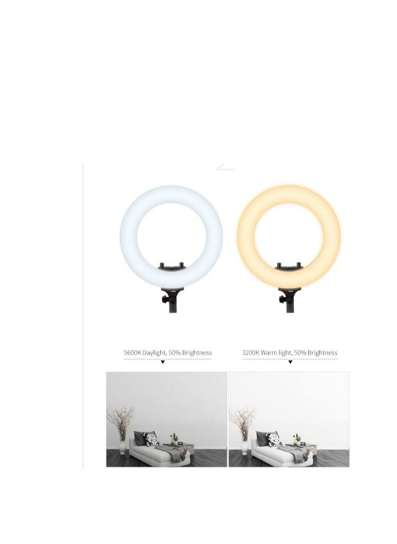 Tolifo - Tolifo R-40B AC/DC K 40W LED ring light Luminous Flux 4000 LM Remote control-Black - Image 1