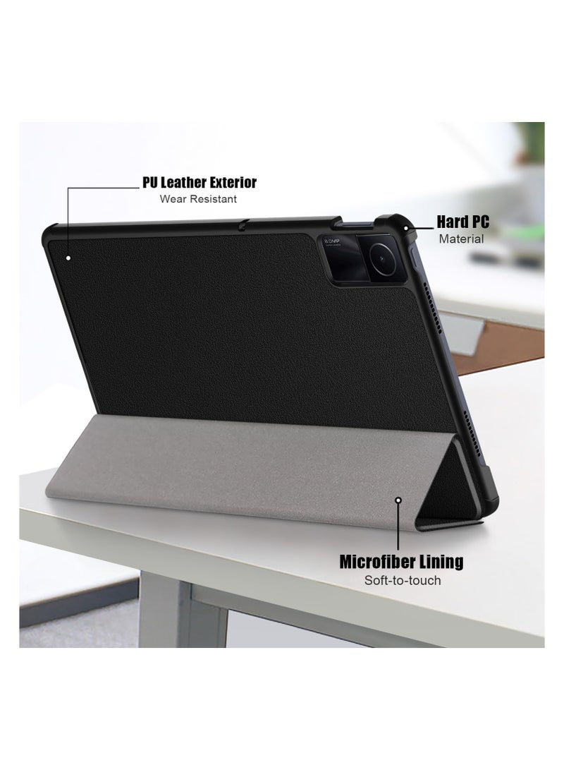EVO Case for Xiaomi Redmi Pad SE 11 inch,Slim Stand Hard Back Shell Protective Smart Cover for Redmi Pad SE 11 2023/2024 Case with Auto Wake/Sleep, black - Image 3
