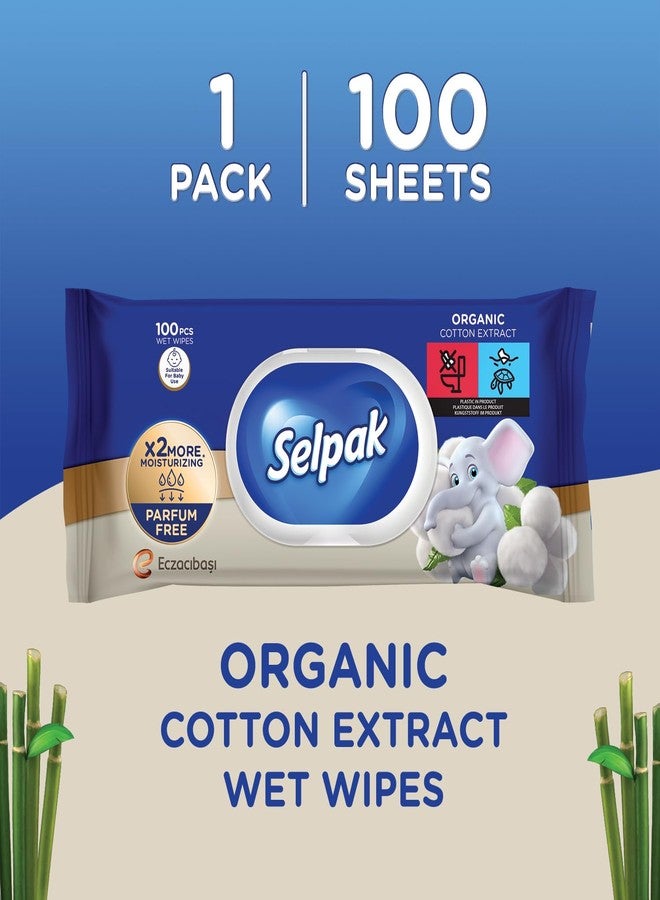 SELPAK Wet Wipes Organic Cotton Extract 100pcs - Image 2