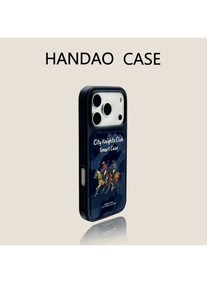 ICARLUS Magsafe Magnetic Phone Case for iPhone 17 Pro Shockproof Protective Cover Luxury Knight Custom Pattern - Image 3