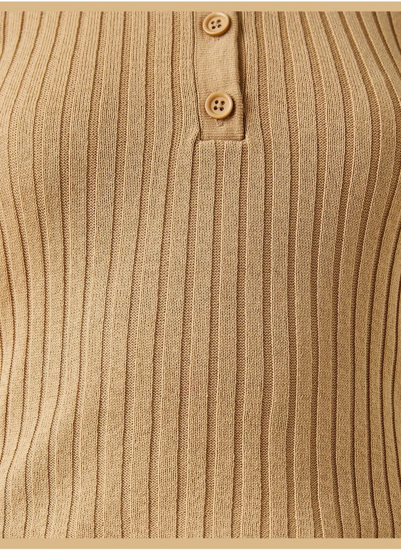 كوتون Polo Neck Short Sleeve Sweater