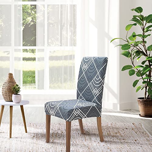 SPRINGRICO Chair Covers for Dining Room Set of 4, Stretch Dining Chair Cover, Washable Spandex Kitchen Parsons Chair Slipcovers, Removable Seat Protector for Home or Party (4 Pack, Bora Bora) - Image 3