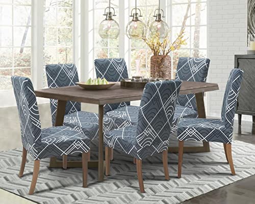 SPRINGRICO Chair Covers for Dining Room Set of 4, Stretch Dining Chair Cover, Washable Spandex Kitchen Parsons Chair Slipcovers, Removable Seat Protector for Home or Party (4 Pack, Bora Bora) - Image 2