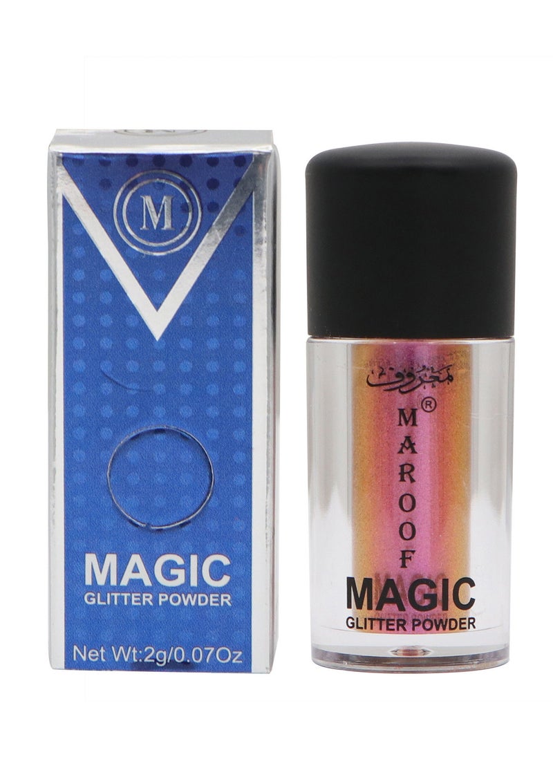 MAROOF بودرة لامعة سحرية من ماروف 02 بلون العلكة الوردية - Image 1