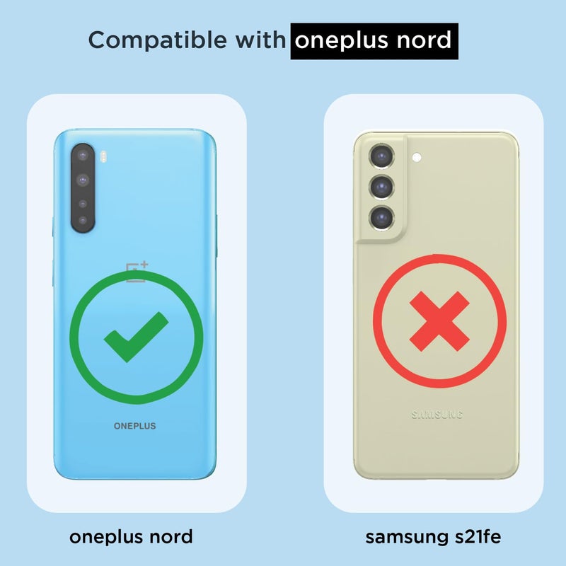 Pikkme غطاء خلفي لهاتف OnePlus Nord مع دعم مغناطيسي مقاوم للصدمات من PC + TPU (شفاف Mag-Safe) - Image 4