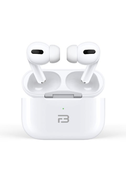 Wireless Stereo Earbuds Bluetooth 5.0, Hand Free Call, Lightweight Comfort Fit Headphones, White