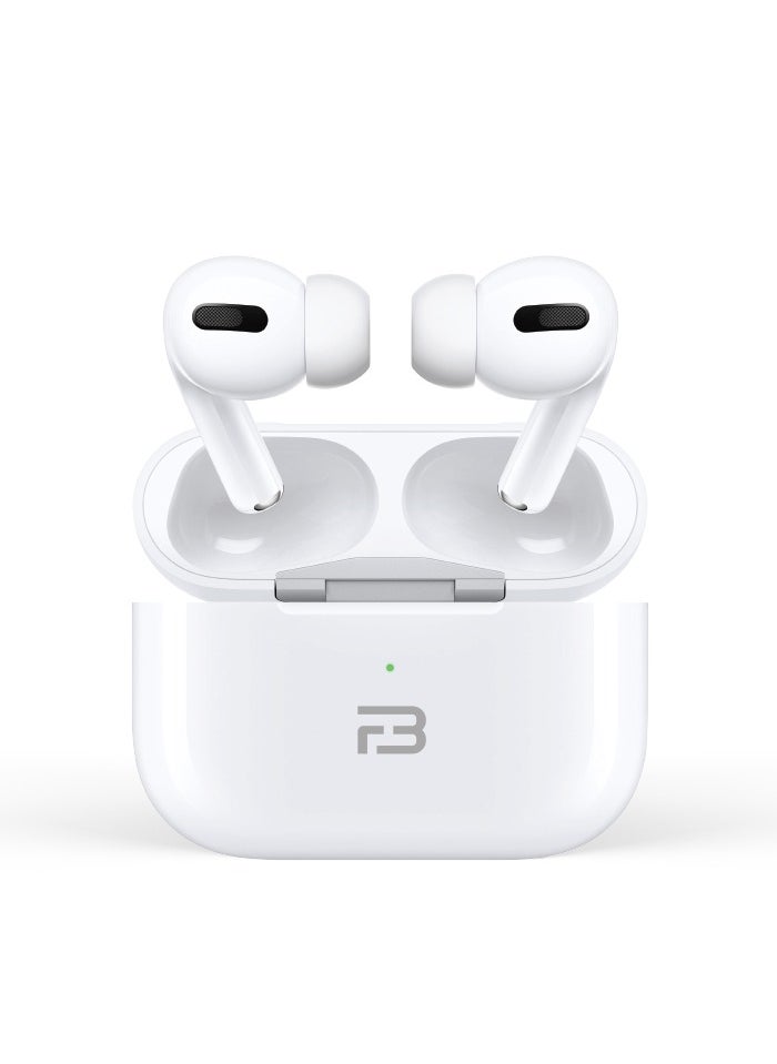 BRIZLER - Wireless Stereo Earbuds Bluetooth 5.0, Hand Free Call, Lightweight Comfort Fit Headphones, White - Image 1