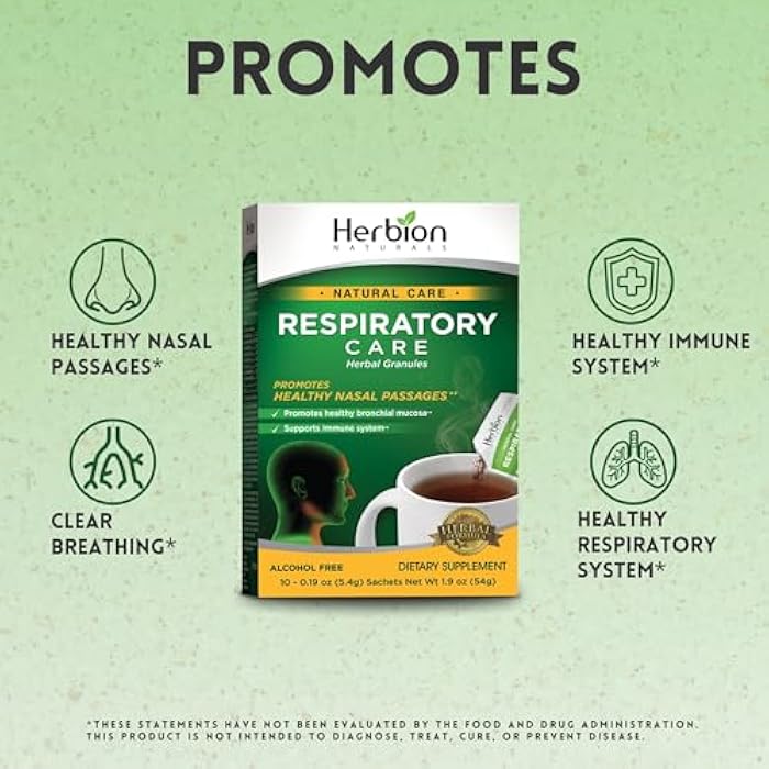 Herbion Naturals Respiratory Care Granules, 10 count sachet - Help Relieve Cold and Flu Symptoms, Promote Healthy Respiratory Function, Optimize Immune System. - Image 4