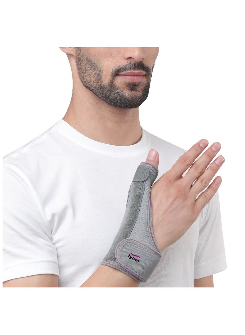 Tynor Thumb Spica Splint, Grey, Universal Size, 1 Unit  - Image 1