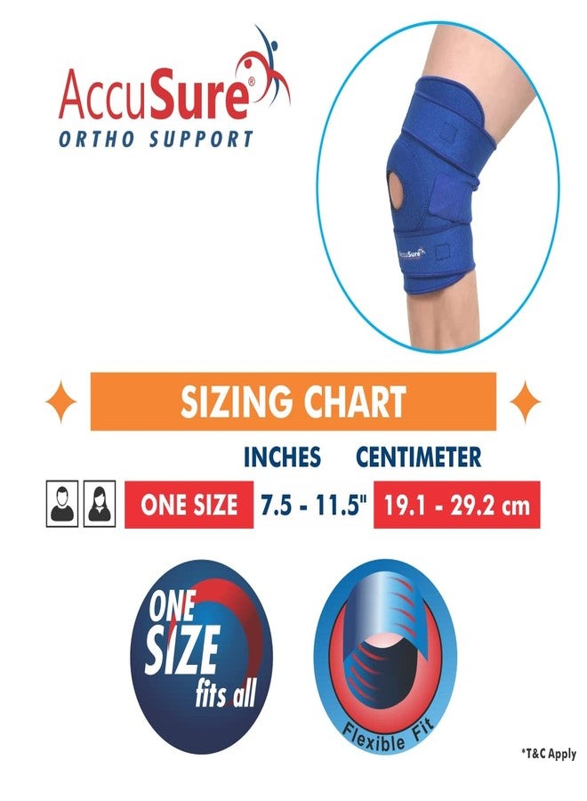 AccuSure neoprene Open Patella Knee Support For Men & Women - Image 4
