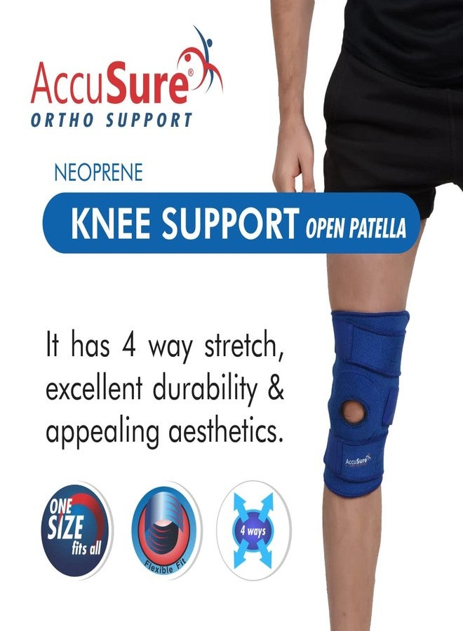 AccuSure neoprene Open Patella Knee Support For Men & Women - Image 5