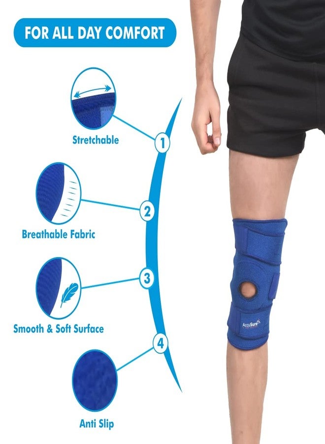 AccuSure neoprene Open Patella Knee Support For Men & Women - Image 2