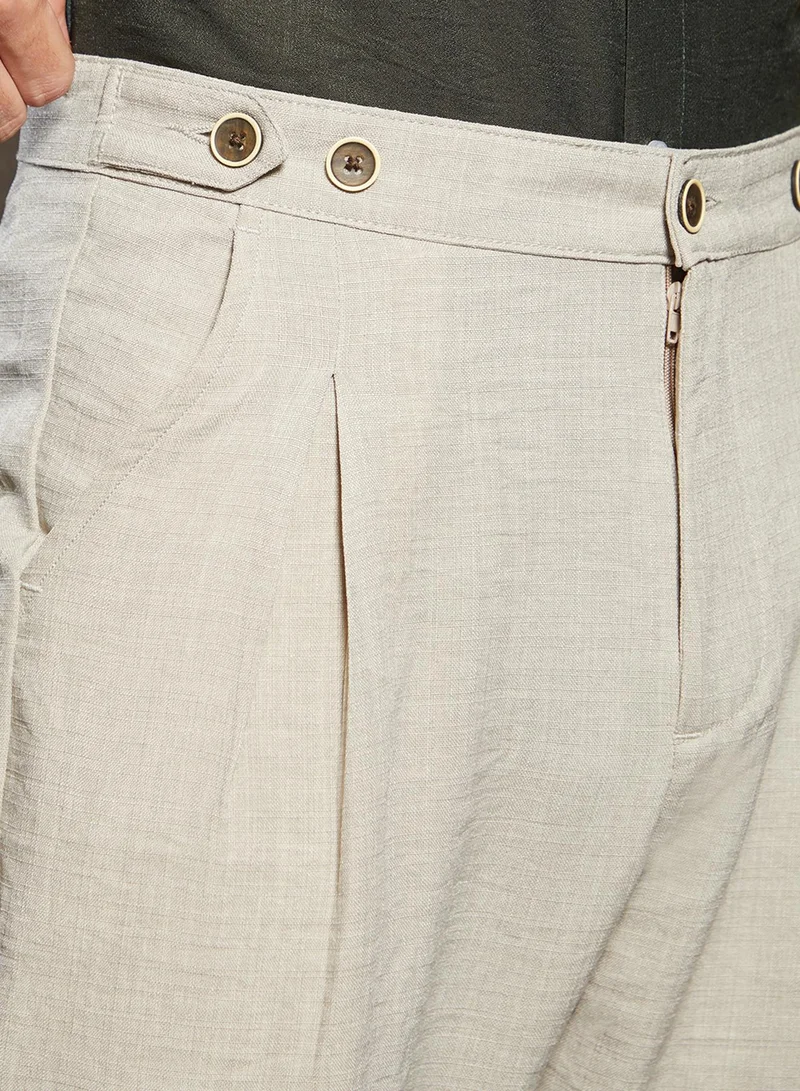 Campus Sutra Lightweight - Pleated Tailored Trousers