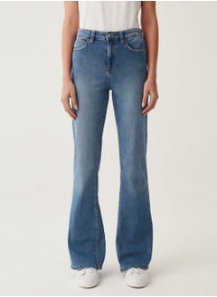 Ovs OVS Flare-Fit, High-Rise Jeans With Fading  - Image 2