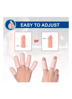 Y&D Finger Cots, Gel Tips Protector, Sleeves Great for Cracking, Dermatitis, Psoriasis, Hand Eczema and More 14Pcs  - Image 4