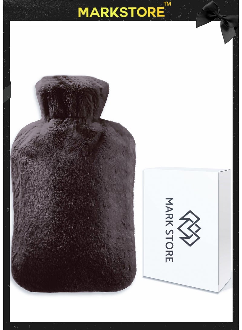 MARK STORE Hot Water Bag, Bottle with Soft Hand Pocket Cover, 2Liter, For Pain Relief, Neck & Shoulders, Feet Warmer, Menstrual Cramps, Hot & Cold - Image 1
